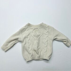 Grayson Collective Threads Ivory Cable Knit Sweater Pullover